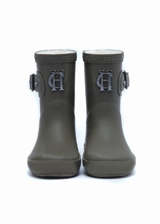 Holland Cooper Dinosaur Green Little Wellie-Toddler #Colour_Dinosaur Green