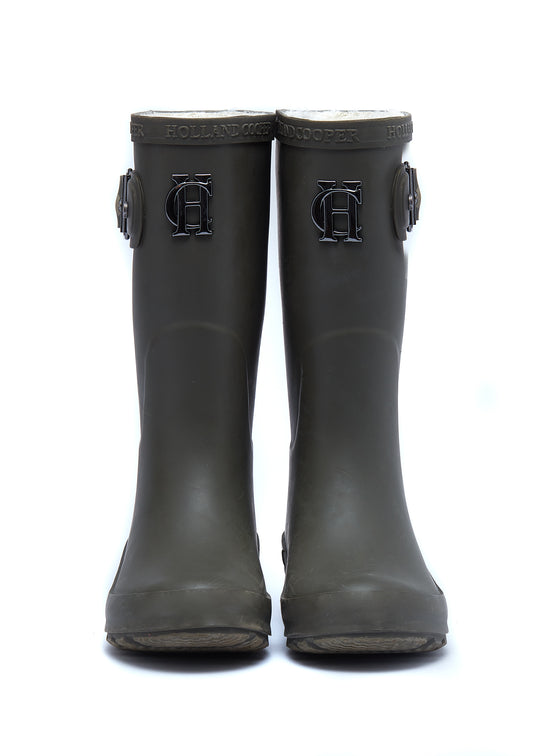 Holland Cooper Dinosaur Green Little Wellie-Junior #Colour_Dinosaur Green