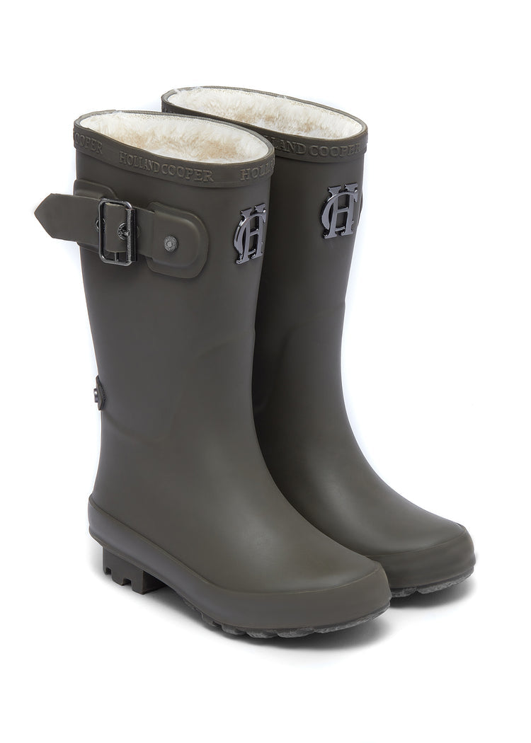 Holland Cooper Dinosaur Green Little Wellie-Junior #Colour_Dinosaur Green