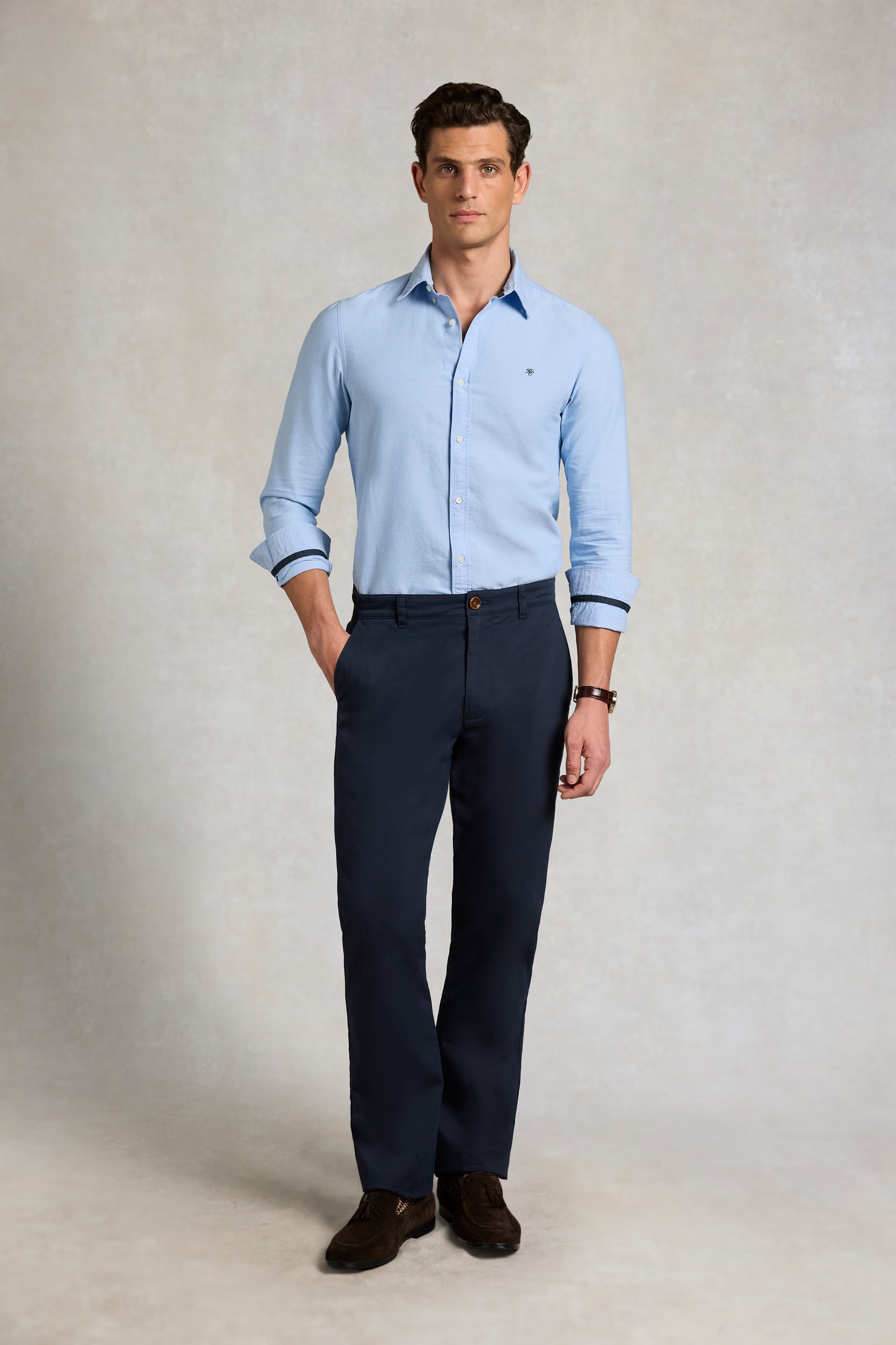 Holland Cooper Slim Chino #Colour_Ink Navy