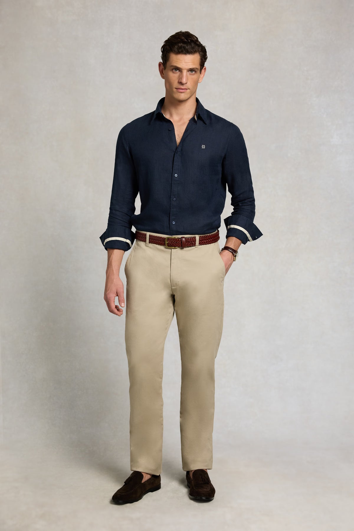 Holland Cooper Slim Chino #Colour_Light Stone