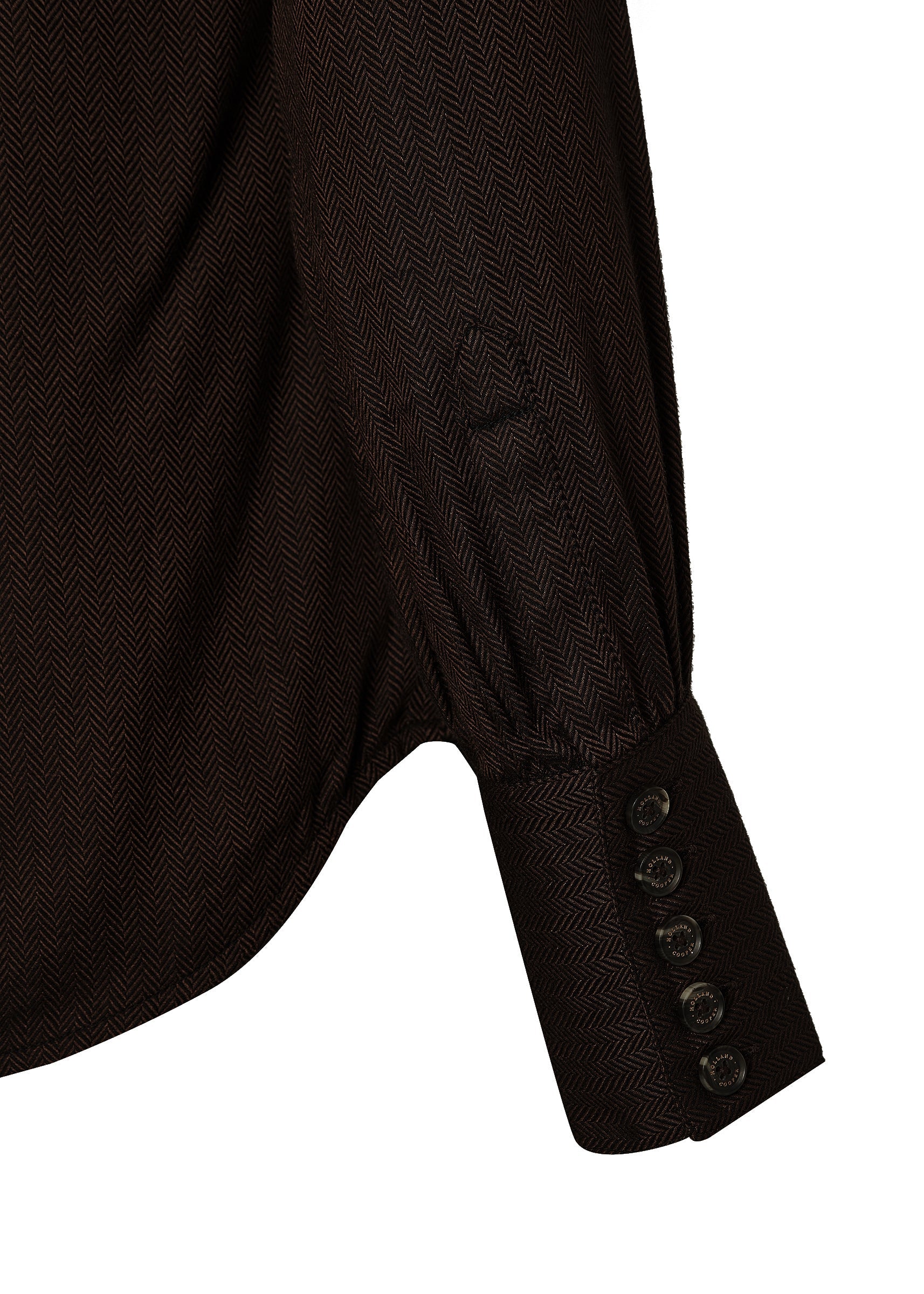 Heritage Shirt -   tobacco herringbone -  UK8 - View 179