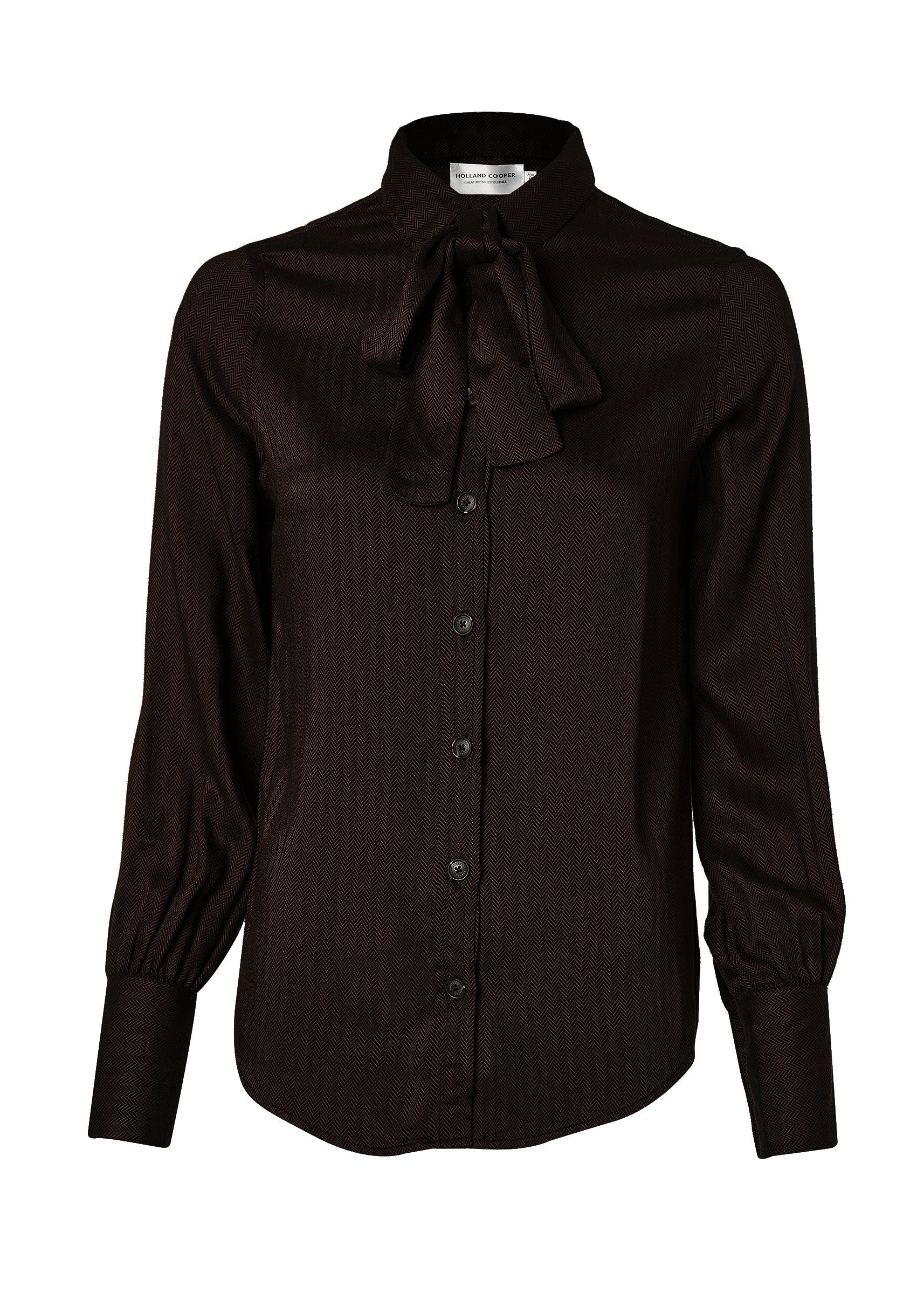 Heritage Shirt -   tobacco herringbone -  UK8 - View 176