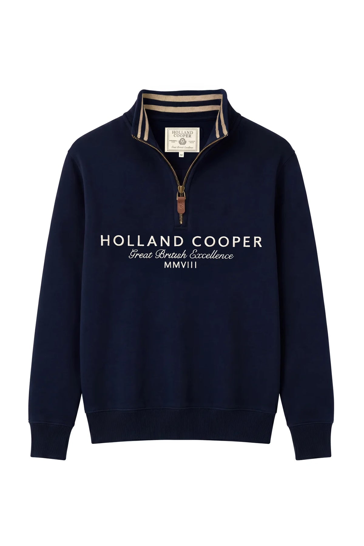 Holland Cooper Heritage Quarter Zip Sweat #Colour_Ink Navy