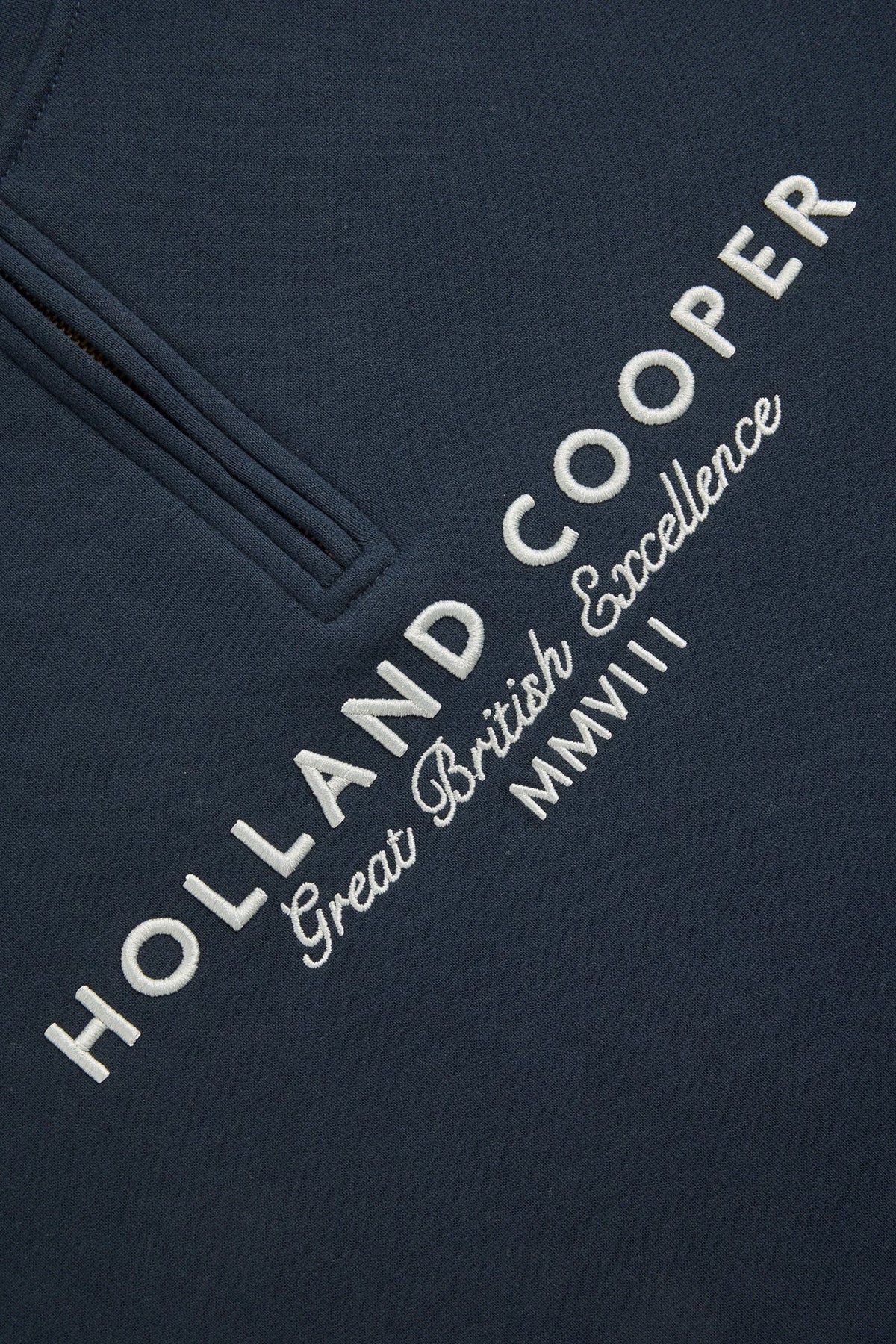 Holland Cooper Heritage Quarter Zip Sweat #Colour_Ink Navy