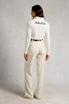 Holland Cooper White Heritage Long Sleeve Polo Shirt #Colour_White