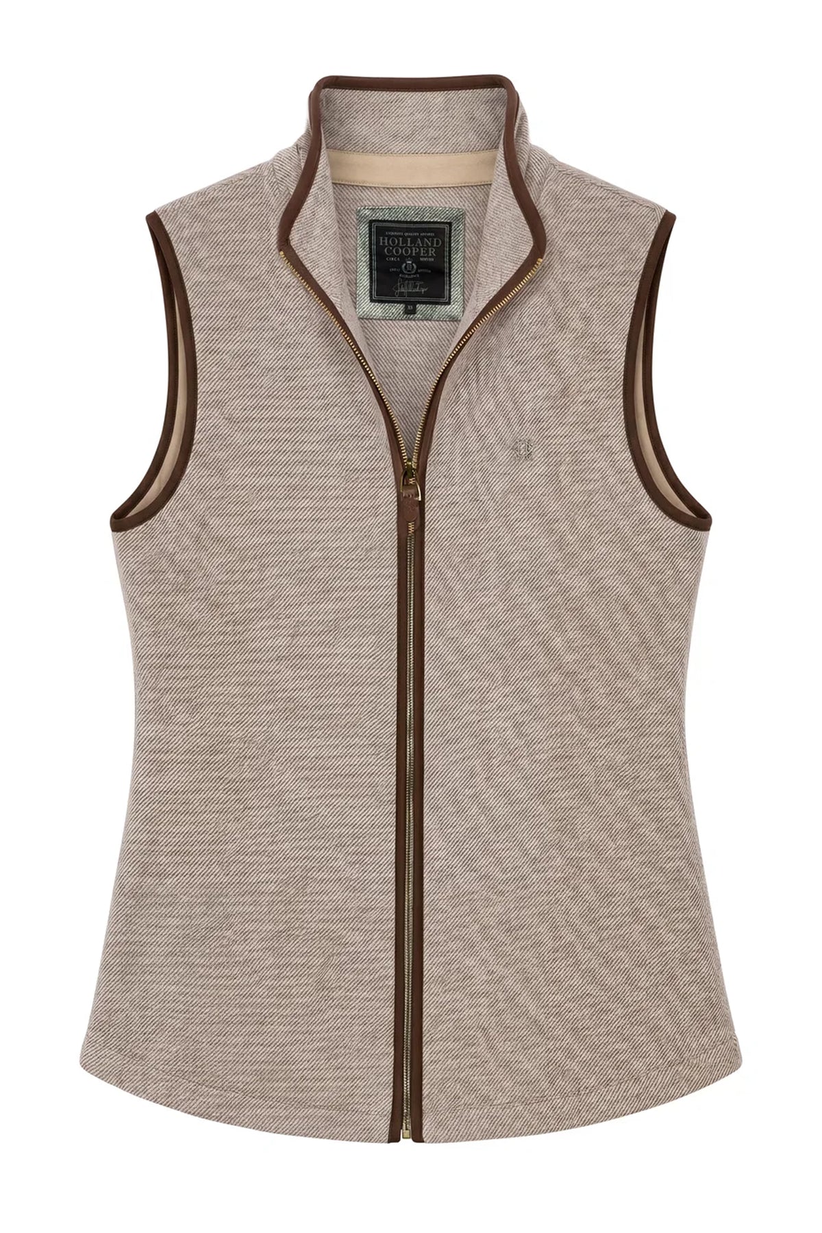 Holland Cooper Hillford Country Gilet #Colour_Sahara Twill