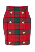 Holland Cooper Red Tartan Knightsbridge Skirt Tartan-OUTLET #Colour_Red Tartan