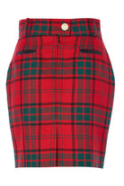 Holland Cooper Red Tartan Knightsbridge Skirt Tartan-OUTLET #Colour_Red Tartan