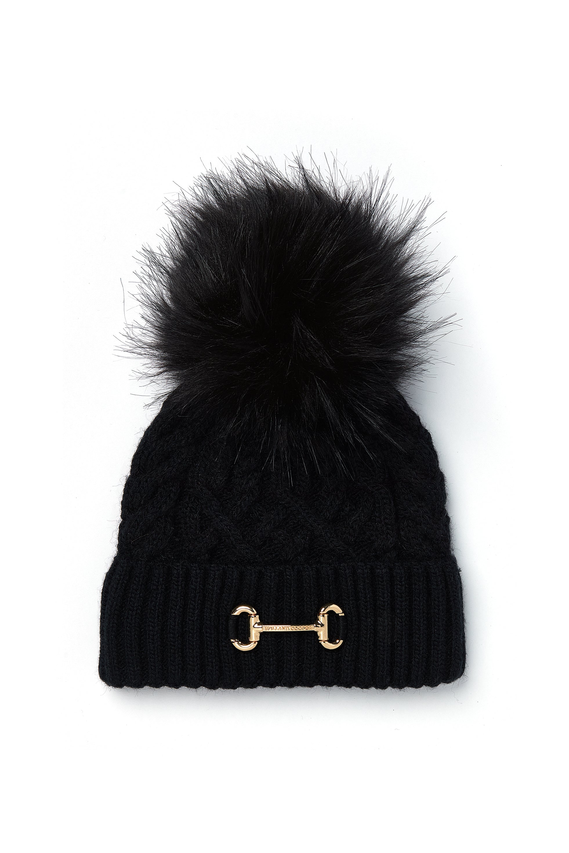Horsebit Bobble Hat -    black - View 1