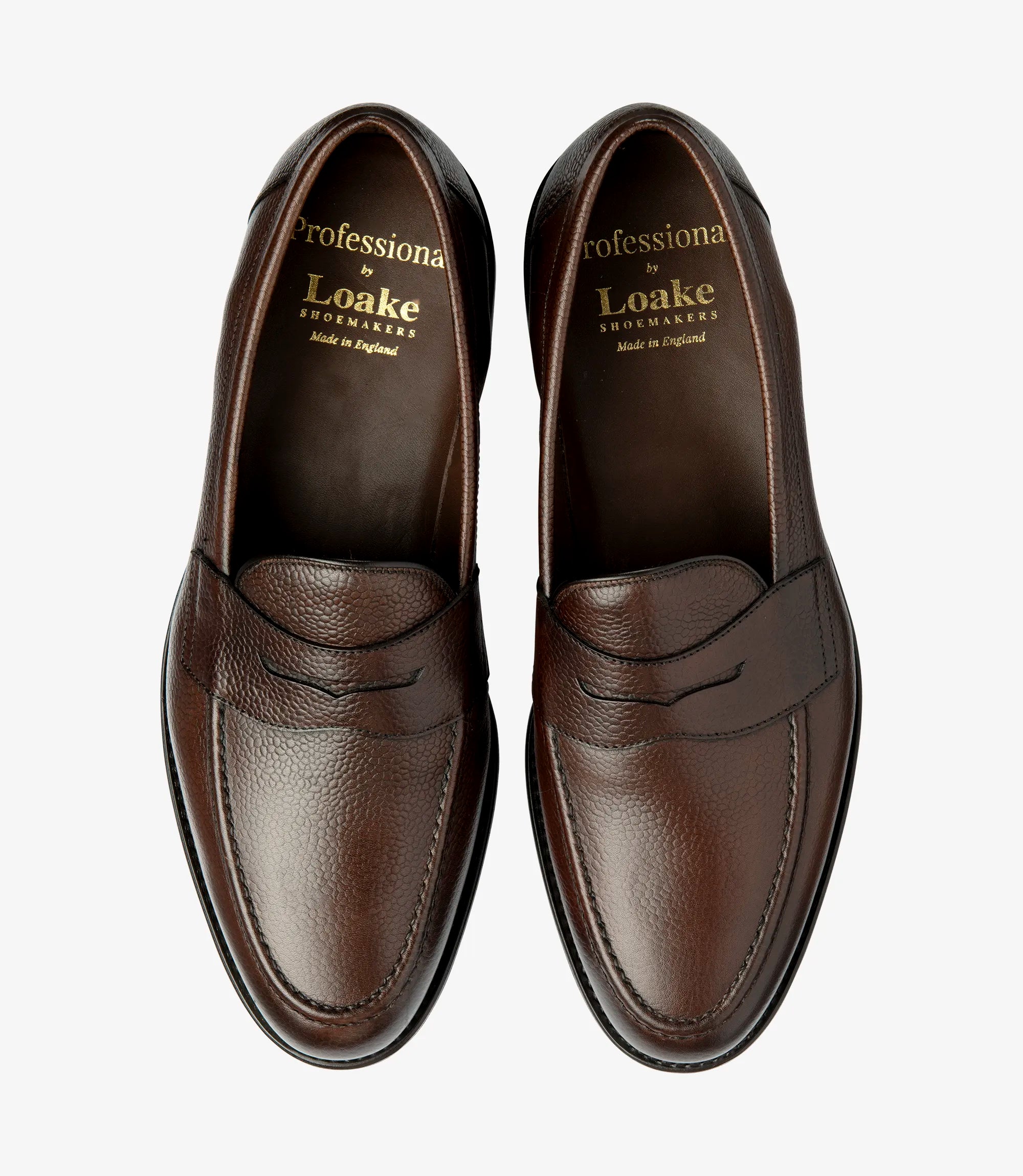 Loake Dark Brown Imperial Grain Leather #Colour_Dark Brown