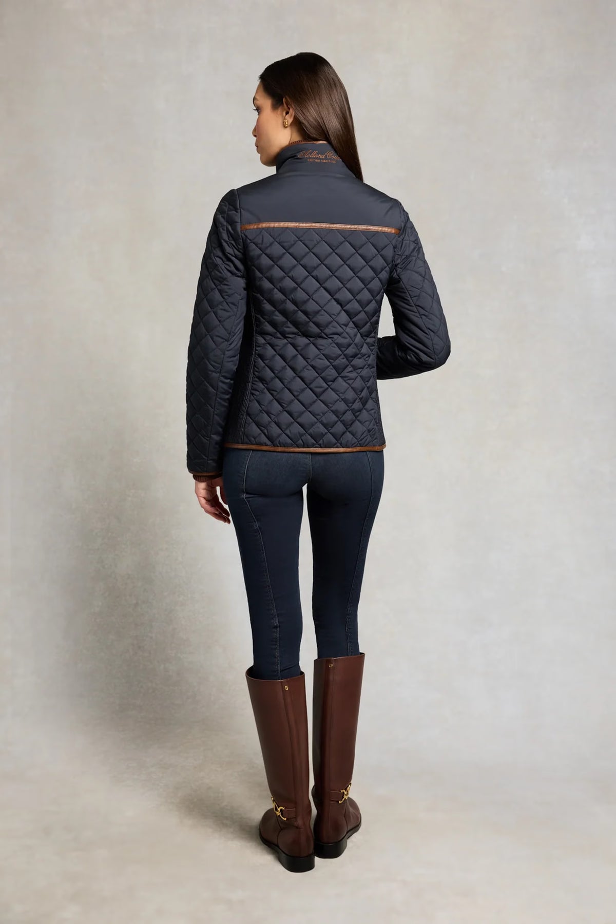 Holland Cooper Boughton Diamond Quilt Jacket #Colour_Ink Navy
