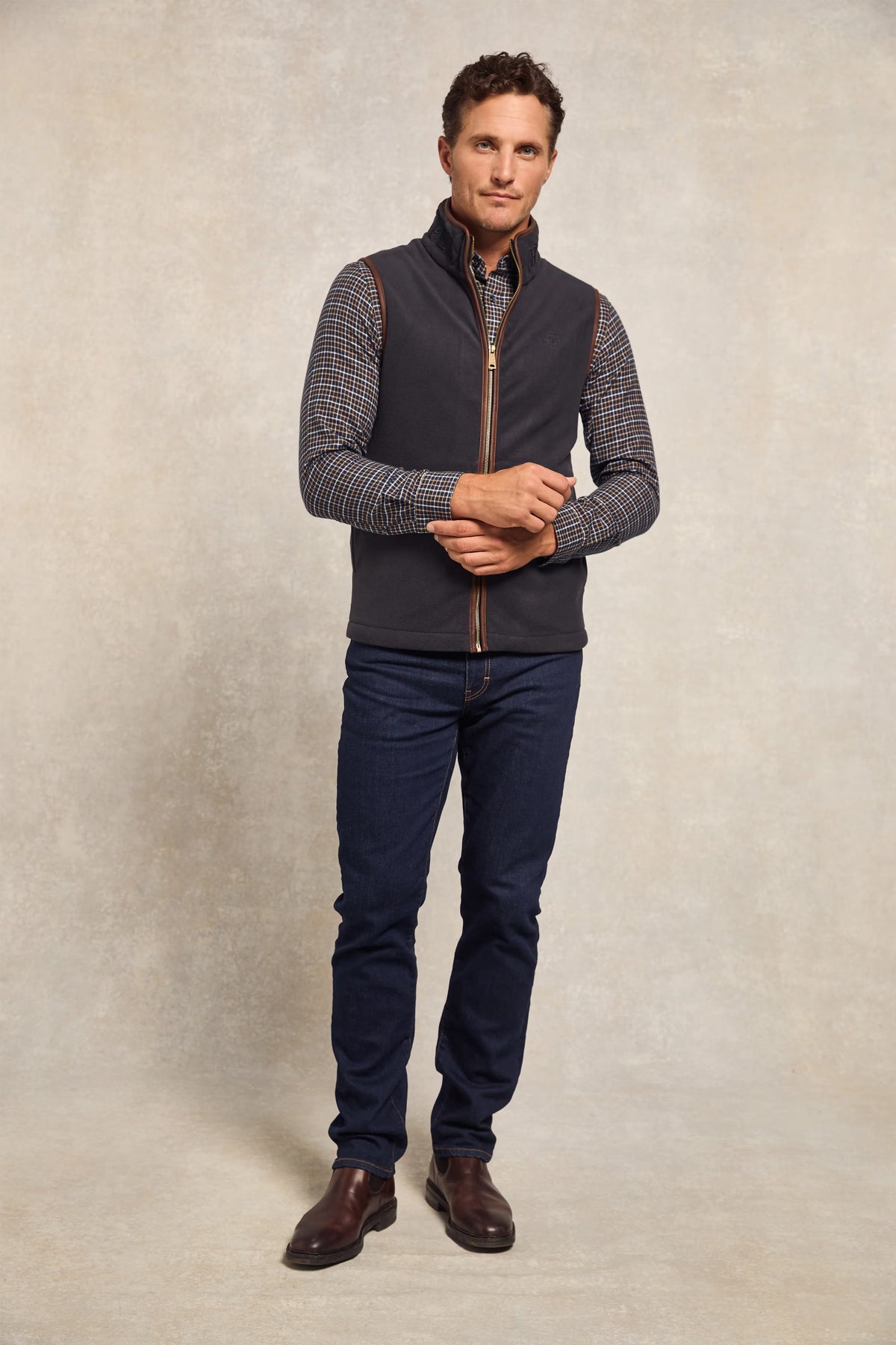Holland Cooper Men's Country Fleece Gilet #Colour_Ink Navy