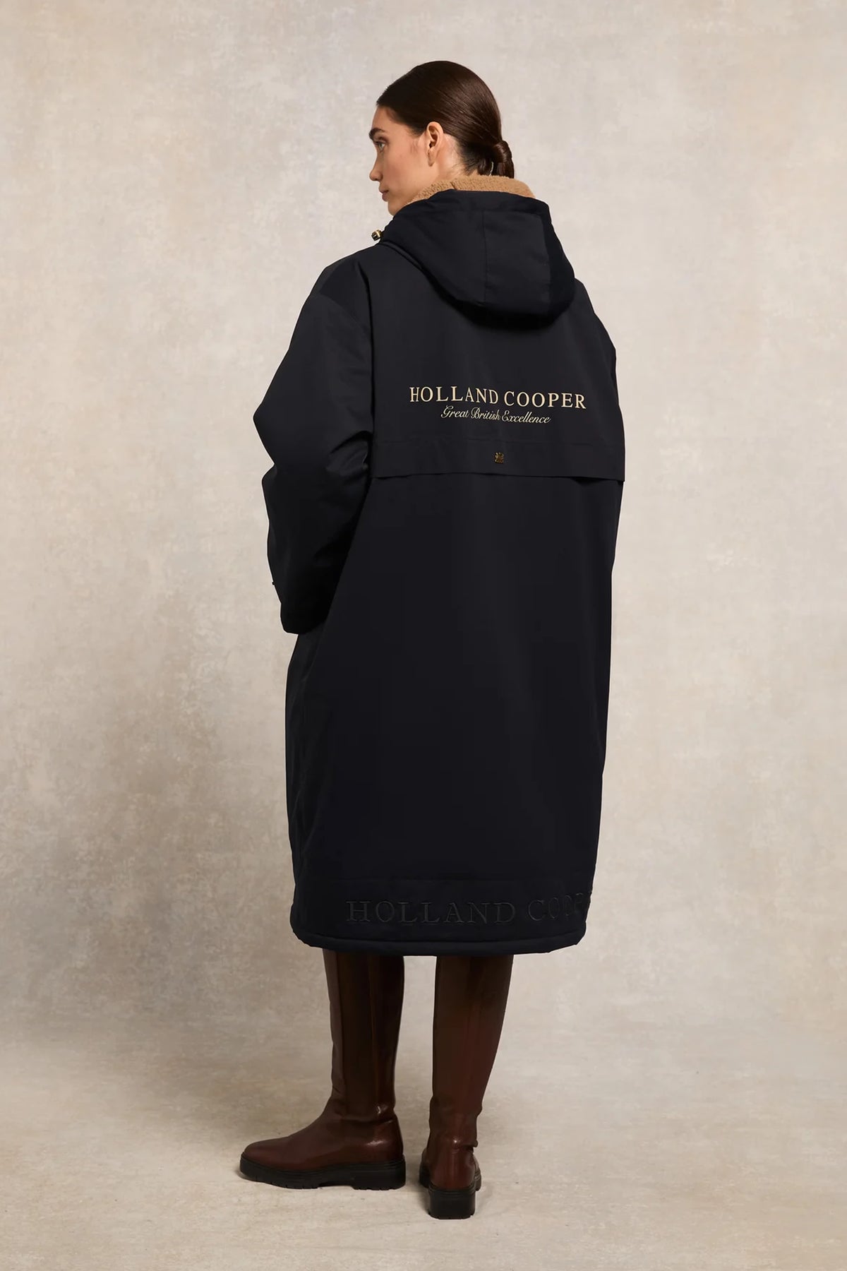 Holland Cooper One-Size Waterproof Coat #Colour_Ink Navy