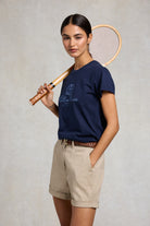 Holland Cooper Ink Navy Ivy League Tee #Colour_Ink Navy