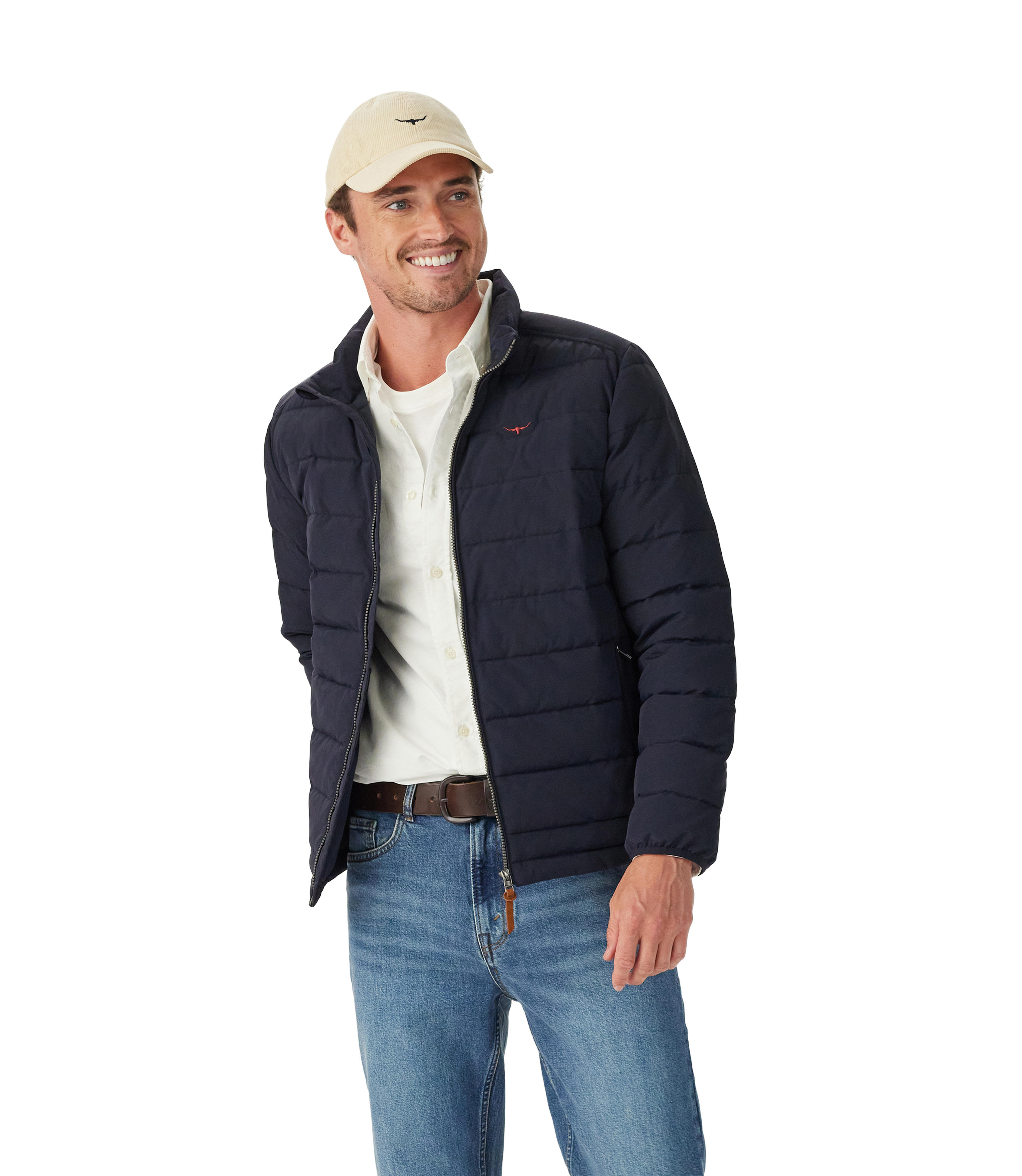 R.M. Williams Navy Rydal Padded Jacket #Colour_Navy