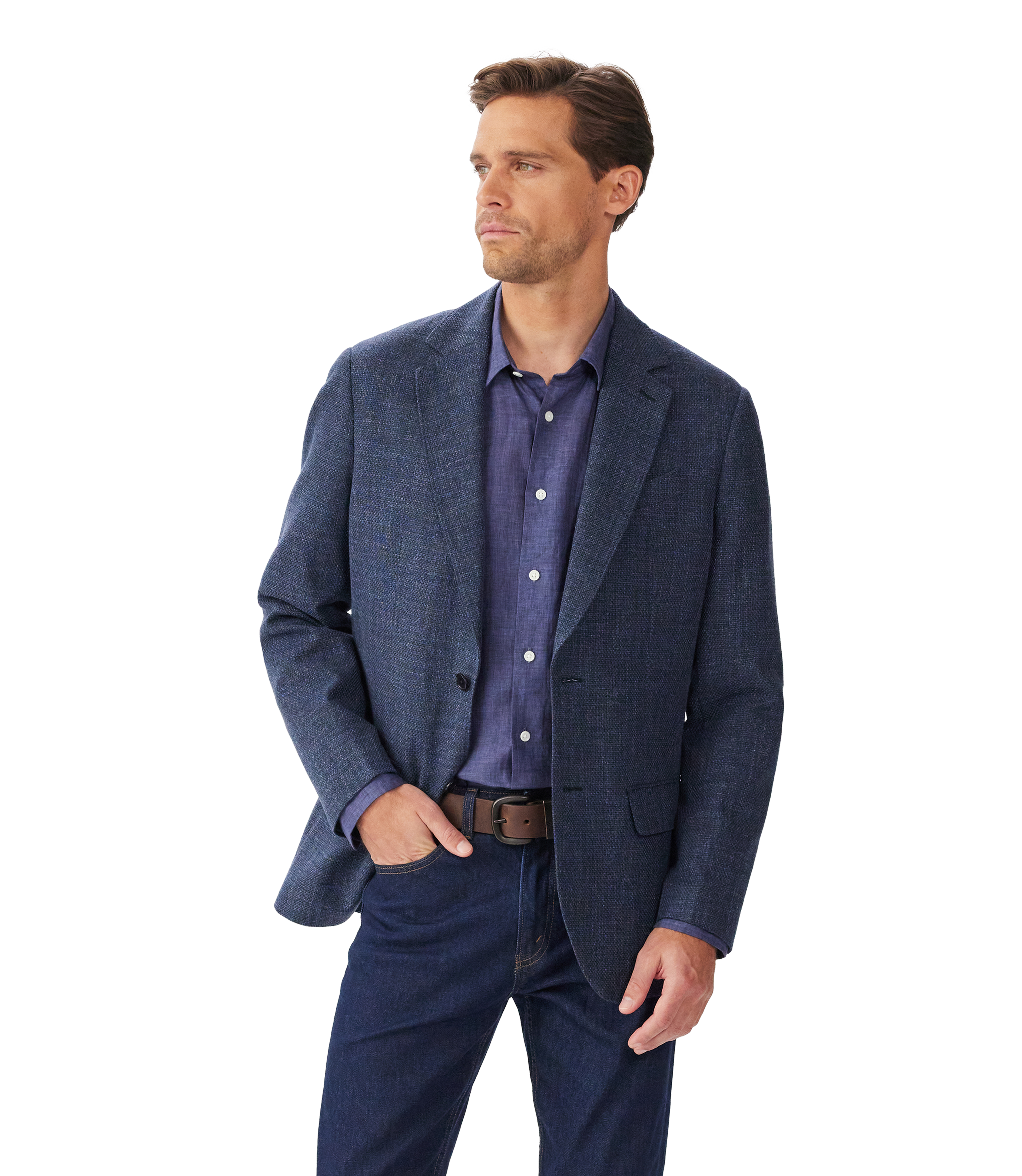 R.M. Williams Navy Bunda Cotton Blazer #Colour_Navy