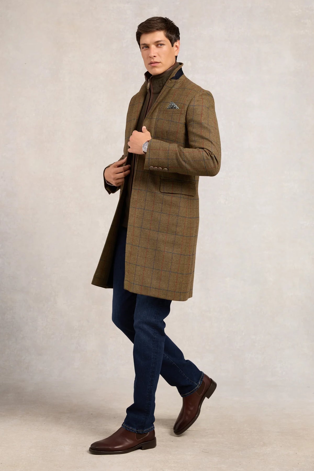 Holland Cooper Men's Country Fleece Gilet #Colour_Khaki