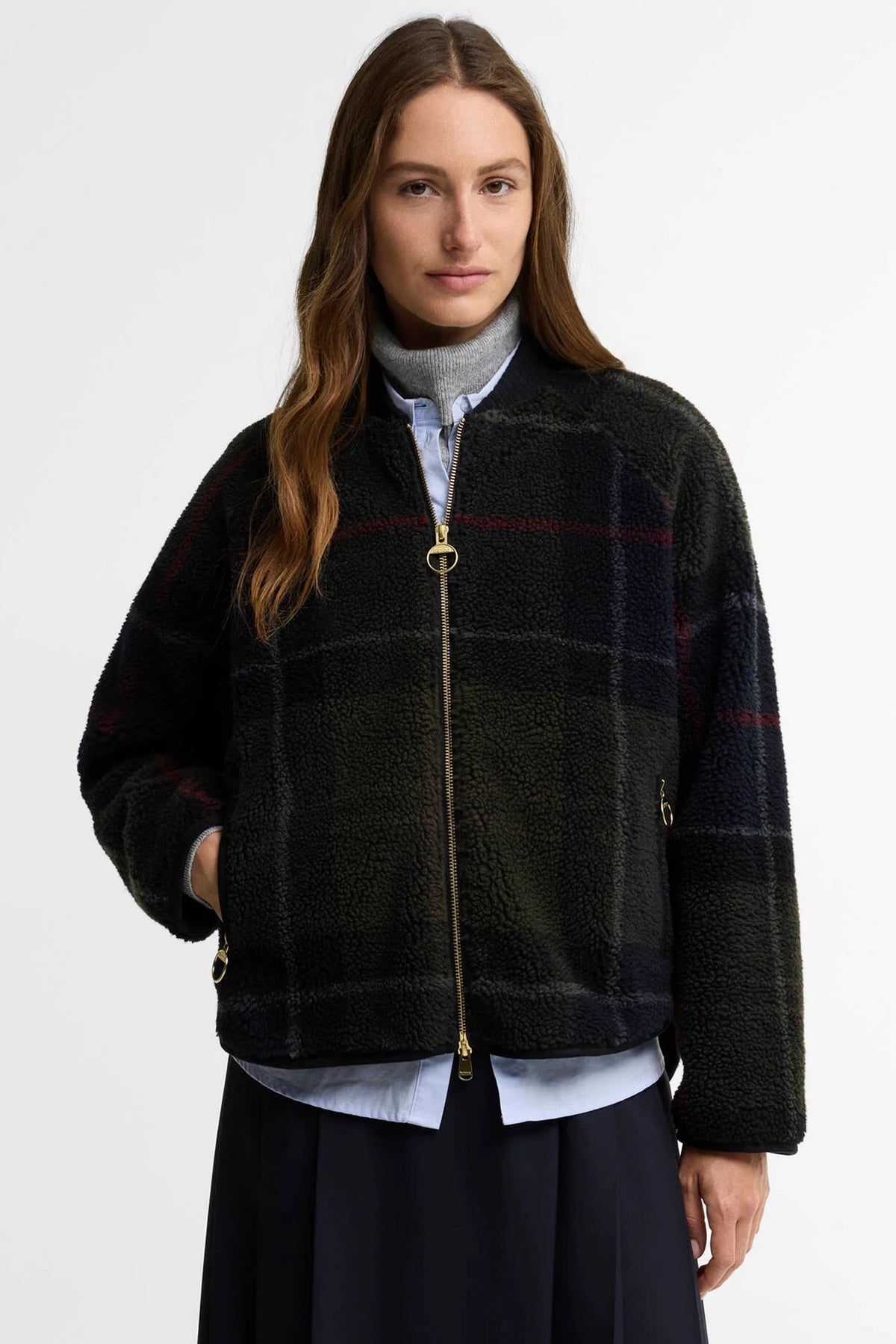 Barbour Kirklees Fleece #Colour_Shadow Classic Tartan