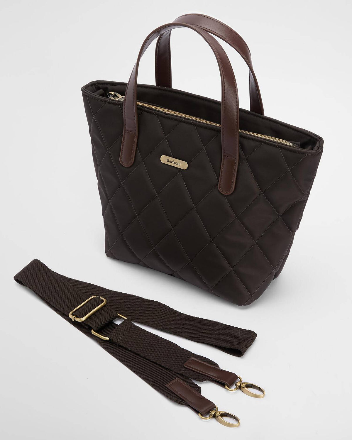 Barbour Mini Quilted Tote Bag #Colour_Olive