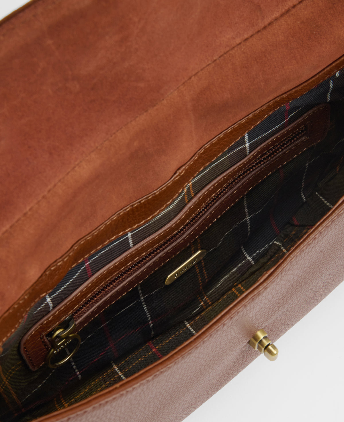 Barbour Alder Leather Sling Bag #Colour_Brown