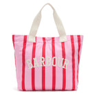 Barbour Cherry Blossom Emily Stripe Tote Bag #Colour_Cherry Blossom
