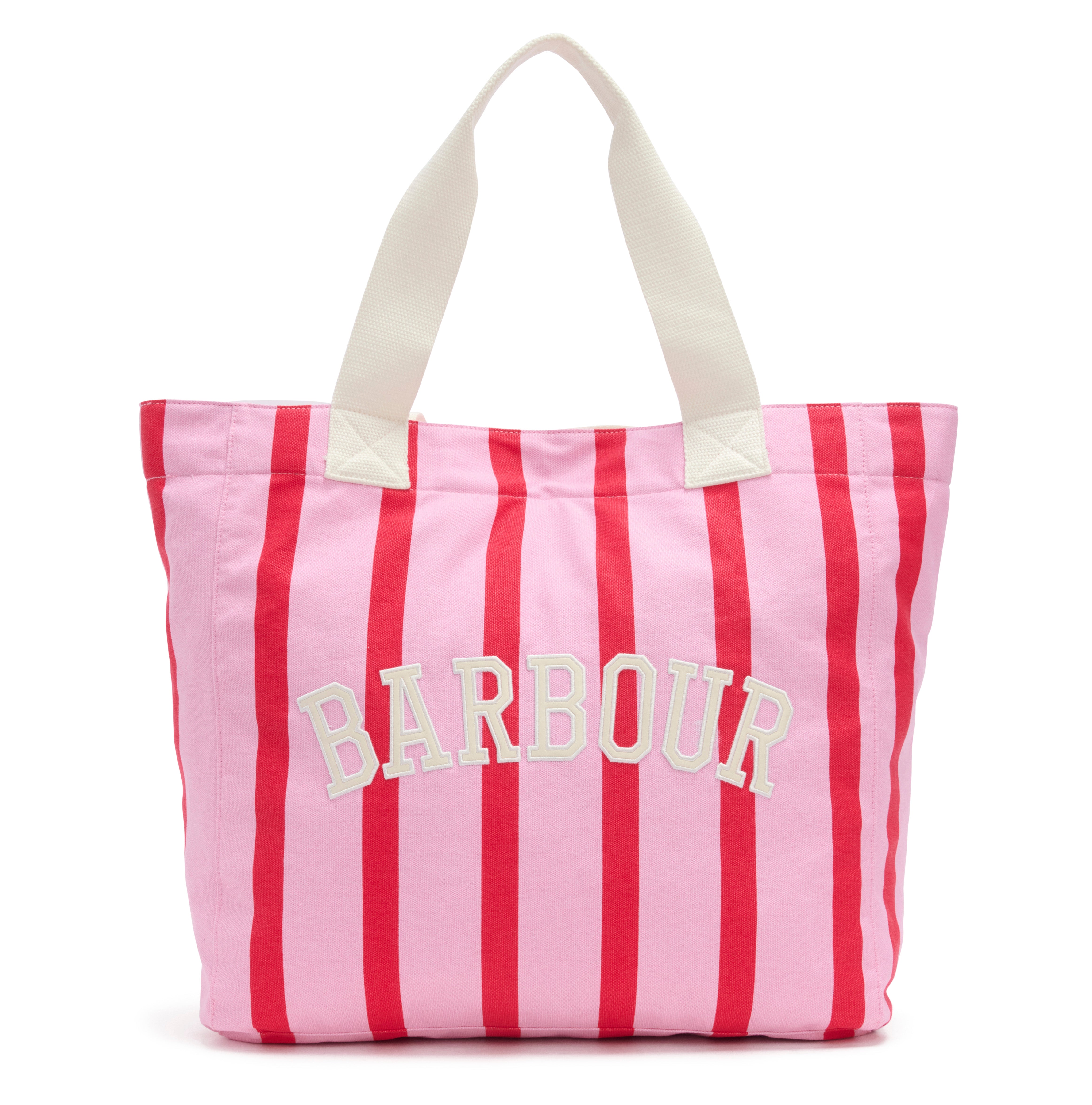 Barbour Cherry Blossom Emily Stripe Tote Bag #Colour_Cherry Blossom