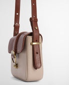 Barbour Pebbled Pink/Brown Mini Rosa Leather Crossbody Bag #Colour_Pebbled Pink/Brown