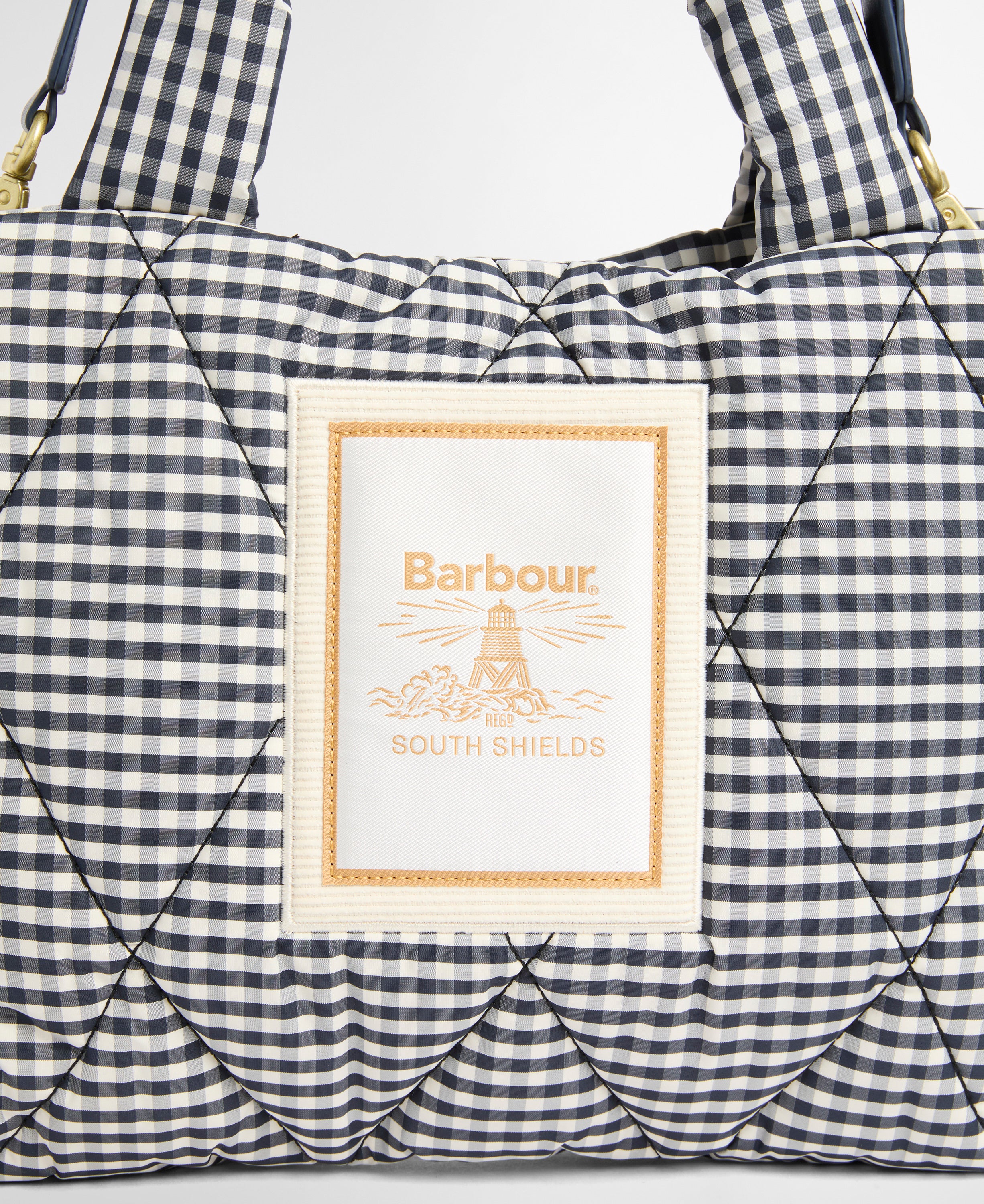 Barbour Gingham Check Riah Mini Quilted Tote Bag #Colour_Gingham Check