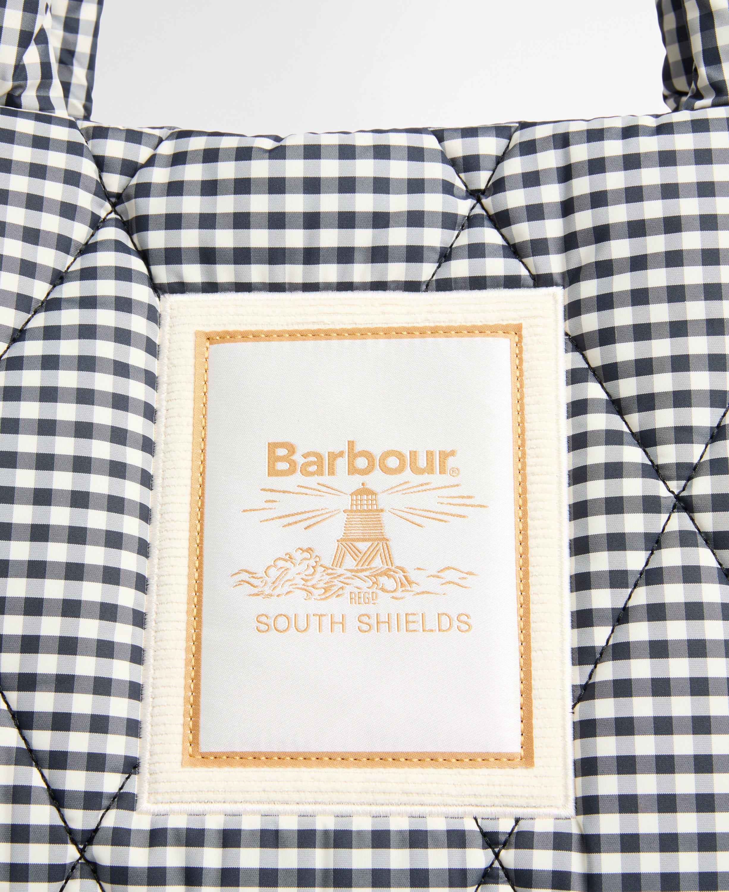 Barbour Gingham Check Riah Quilted Tote Bag #Colour_Gingham Check