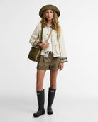 Barbour Light Pearl/Dress Cropped Beadnell Casual Jacket #Colour_Light Pearl/Dress