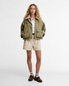 Barbour Bleached Olive/Ancient Cropped Beadnell Casual Jacket #Colour_Bleached Olive/Ancient