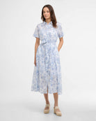 Barbour Ink Blue Print Wisteria Midi Dress #Colour_Ink Blue Print