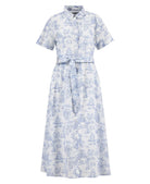 Barbour Ink Blue Print Wisteria Midi Dress #Colour_Ink Blue Print