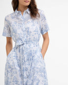 Barbour Ink Blue Print Wisteria Midi Dress #Colour_Ink Blue Print