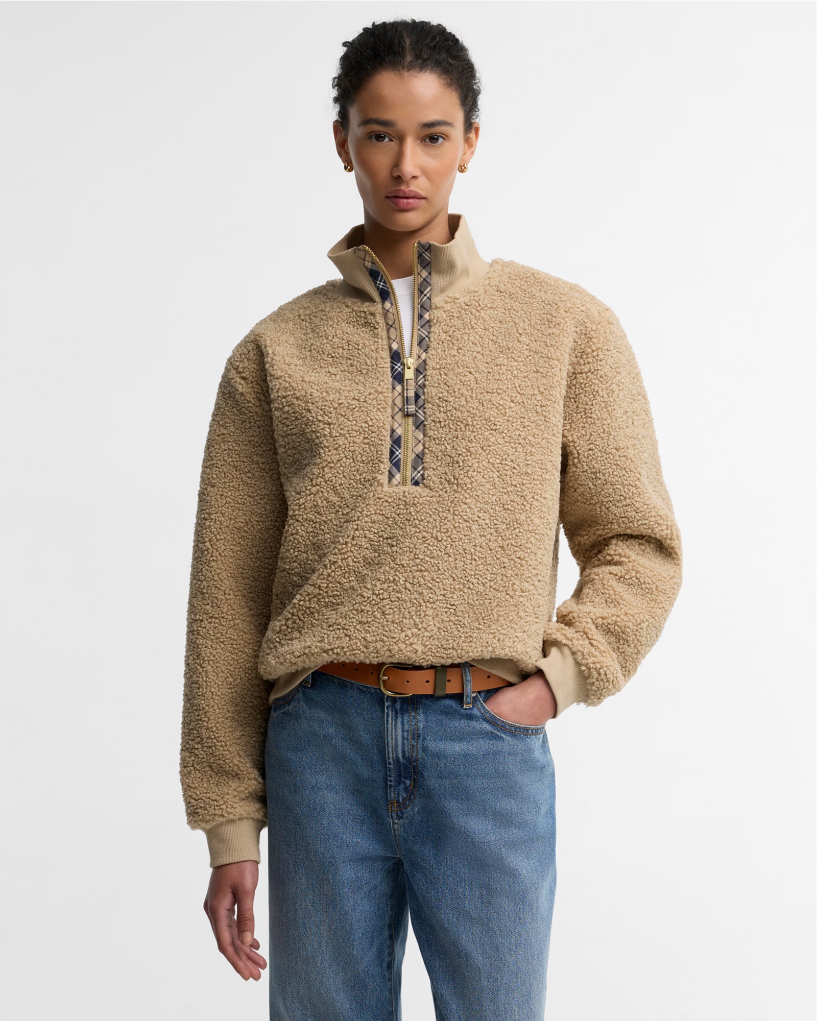 Barbour Fawne Fleece #Colour_Warm Trench