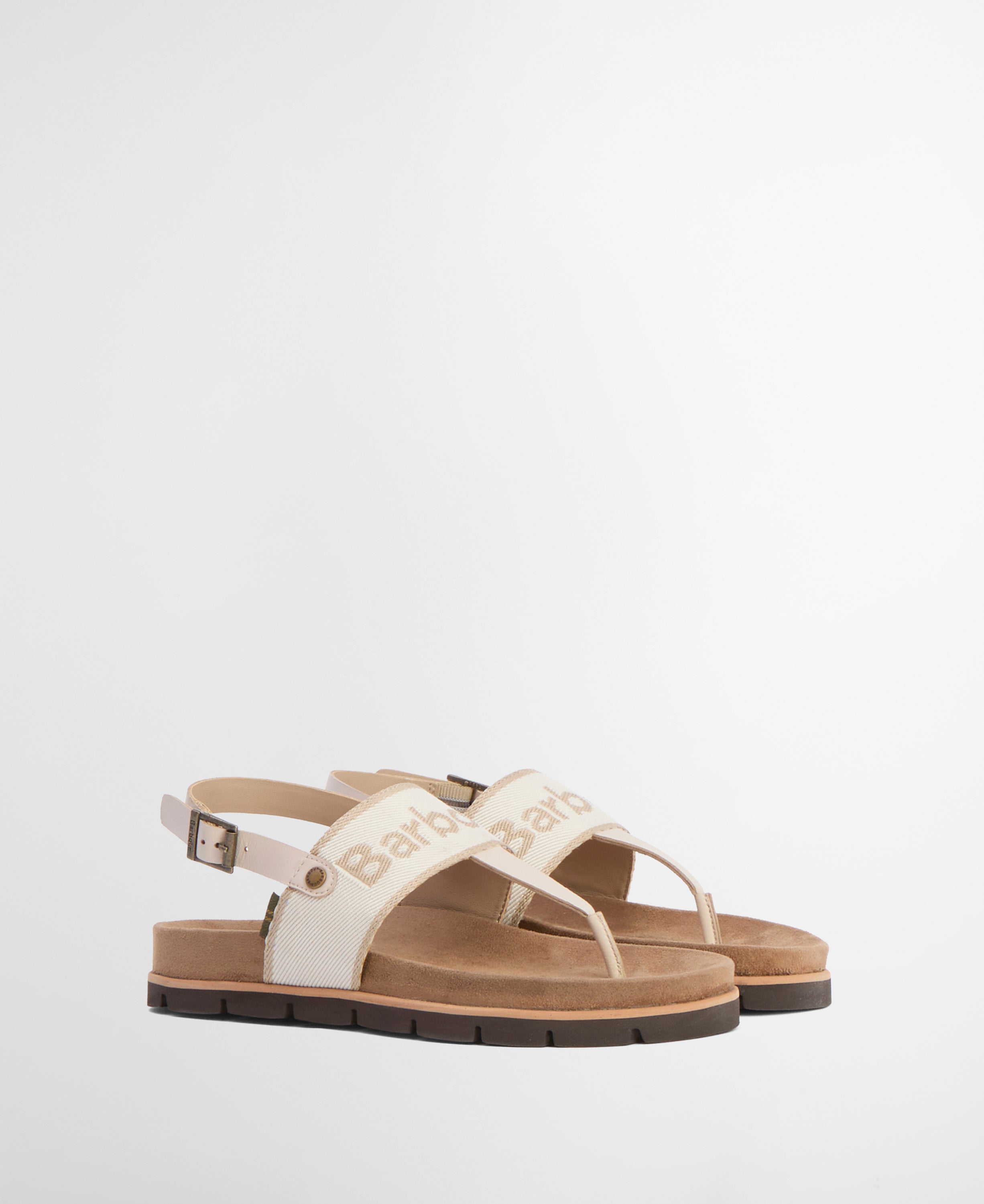 Barbour Beige Lumley Toe Post Sandal #Colour_Beige