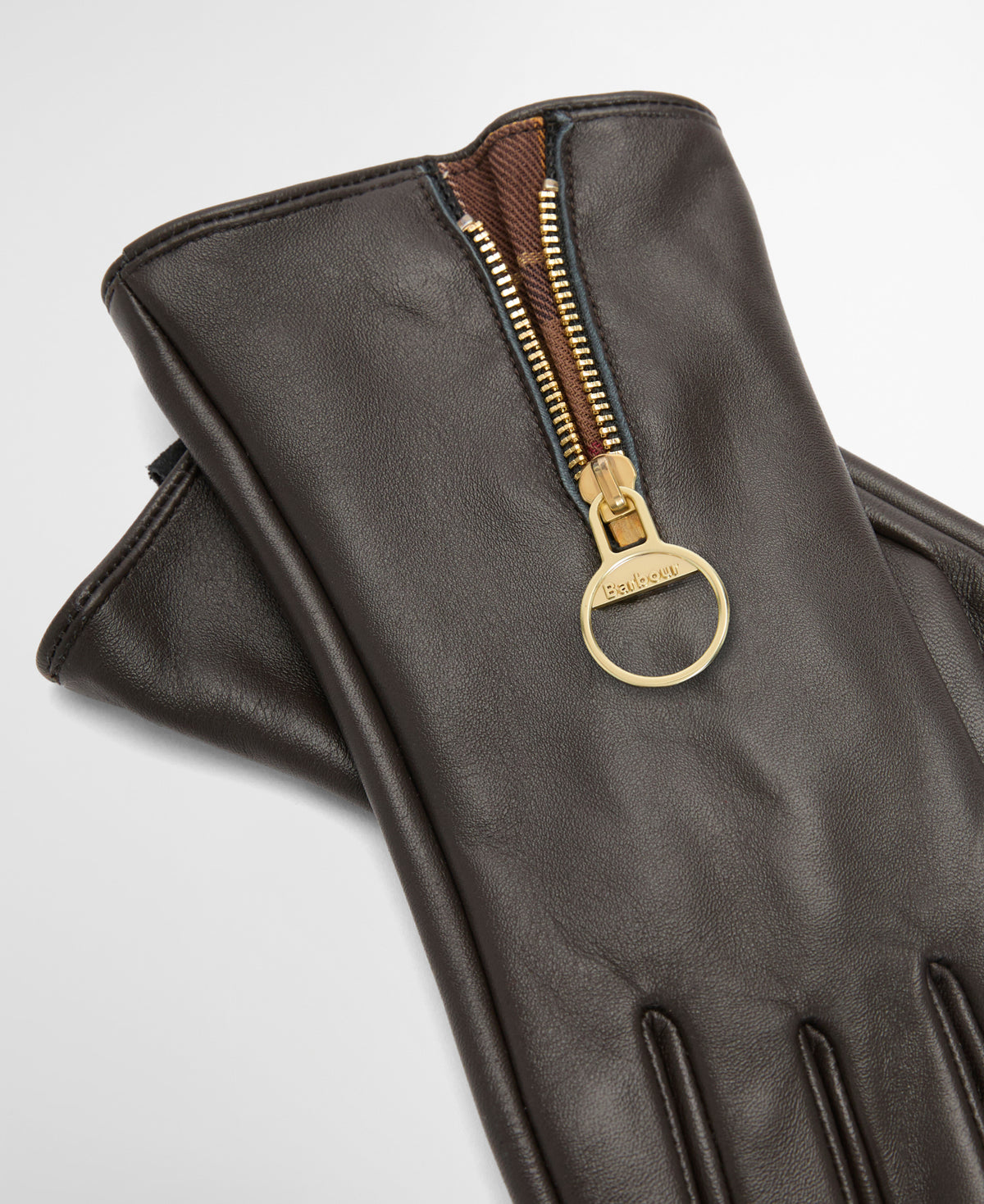 Barbour Arlene Leather Gloves #Colour_Brown/Muted
