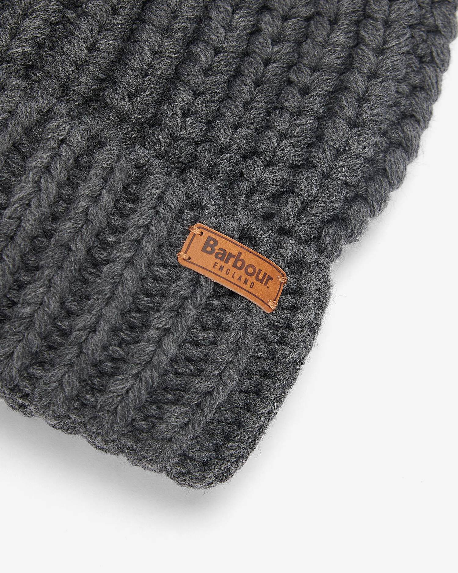 Barbour Charcoal Barbour Saltburn Beanie #Colour_Charcoal