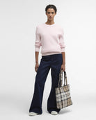 Barbour Pink Hartland Crew Knitted Jumper #Colour_Pink