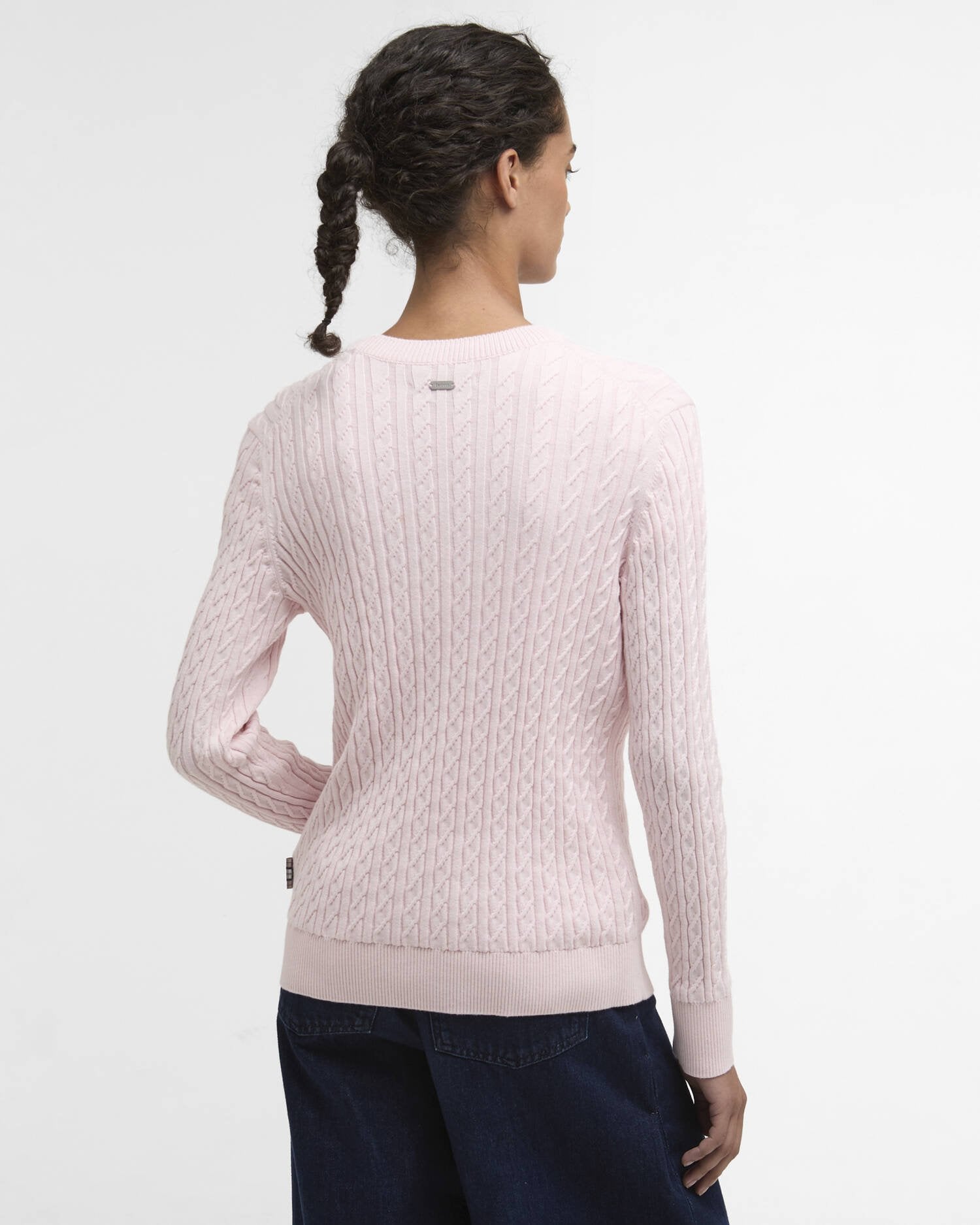 Barbour Pink Hartland Crew Knitted Jumper #Colour_Pink