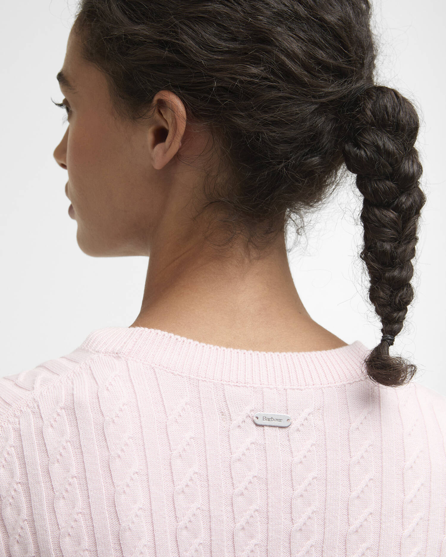 Barbour Pink Hartland Crew Knitted Jumper #Colour_Pink