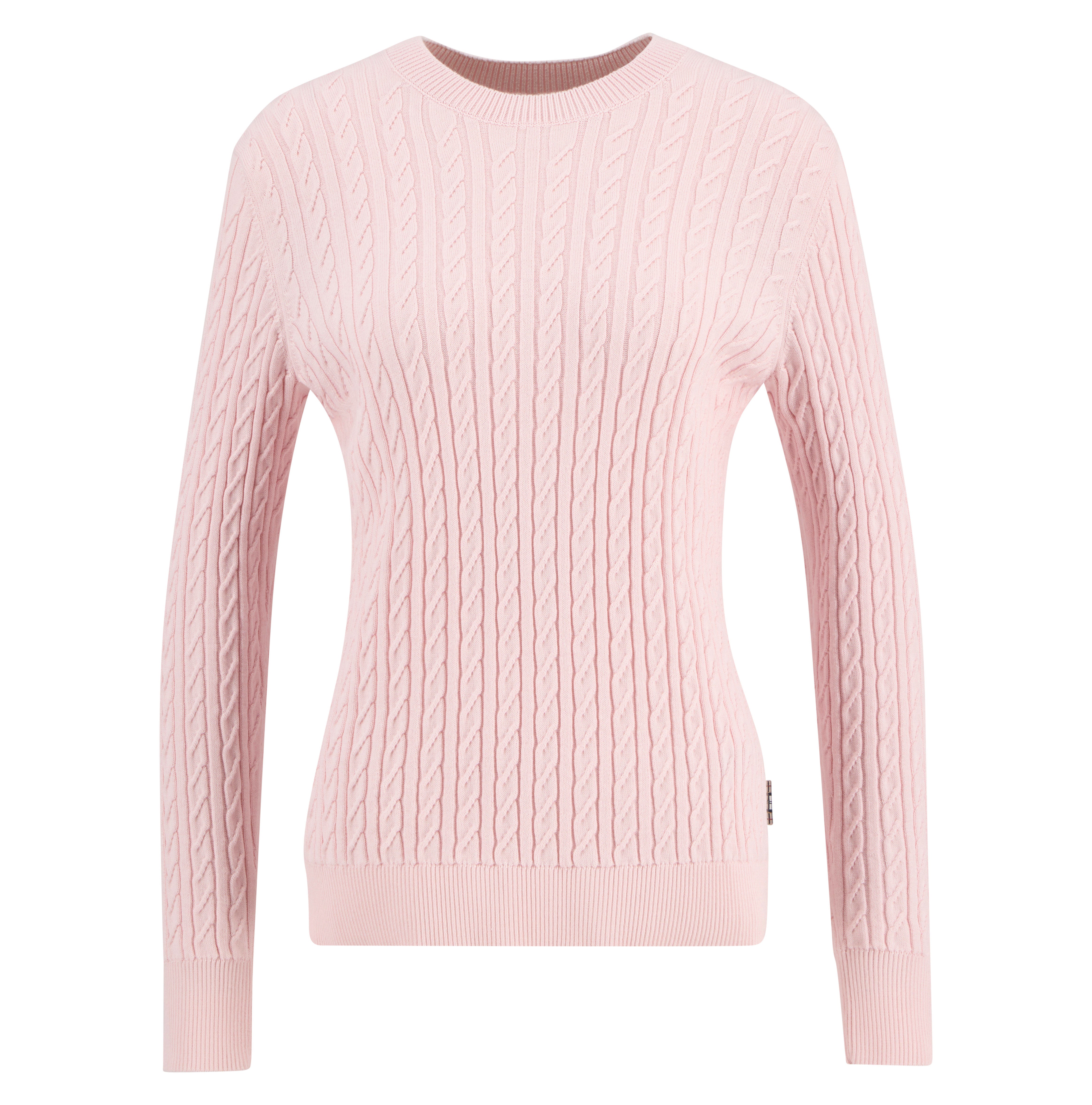Barbour Pink Hartland Crew Knitted Jumper #Colour_Pink