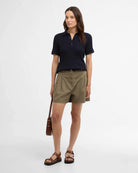 Barbour Navy Hartland Knitted Polo Jumper #Colour_Navy