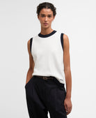 Barbour Cloud/Navy Salthill Knitted Vest #Colour_Cloud/Navy