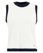 Barbour Cloud/Navy Salthill Knitted Vest #Colour_Cloud/Navy
