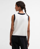 Barbour Cloud/Navy Salthill Knitted Vest #Colour_Cloud/Navy