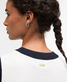 Barbour Cloud/Navy Salthill Knitted Vest #Colour_Cloud/Navy