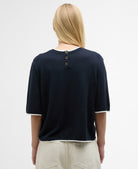 Barbour Dark Navy/Cloud Verona Knitted T-Shirt #Colour_Dark Navy/Cloud