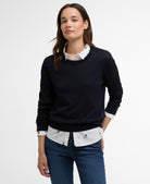 Barbour Navy Clover Knitted Jumper #Colour_Navy